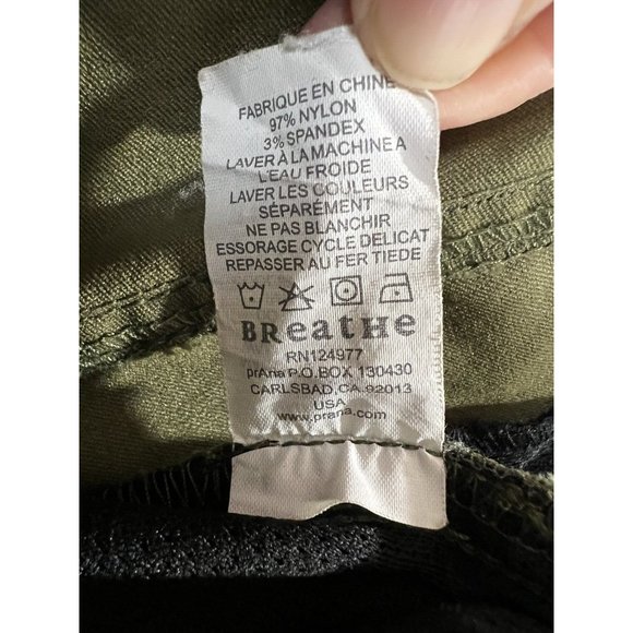 PRANA Pants Womens Medium Green Pillar Cropped Capri Pockets Hiking Excellent - Picture 9 of 9